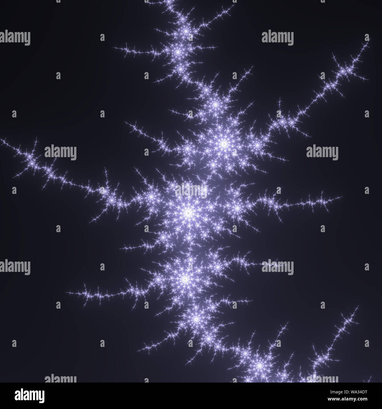 White, grey and blue mandelbrot fractal Stock Photo - Alamy