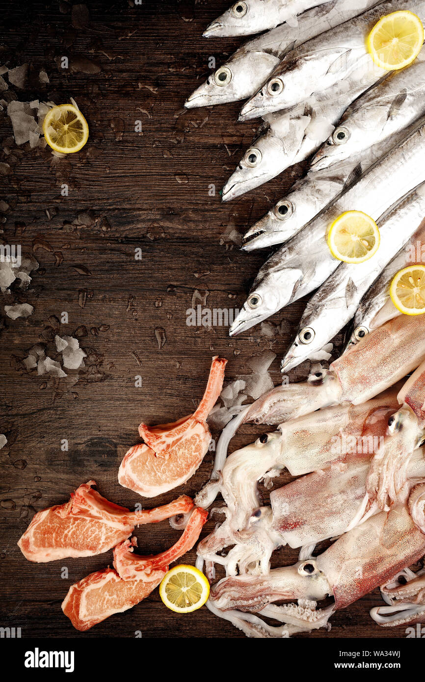 Seafood poster hi-res stock photography and images - Alamy