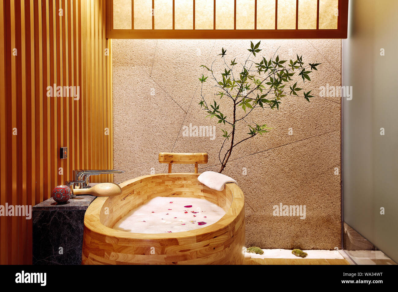 Japanese bubble bath Stock Photo Alamy