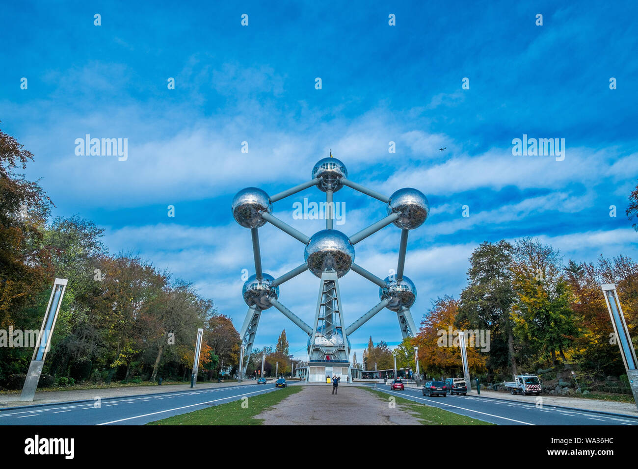 Brussels atomic ball museum Stock Photo