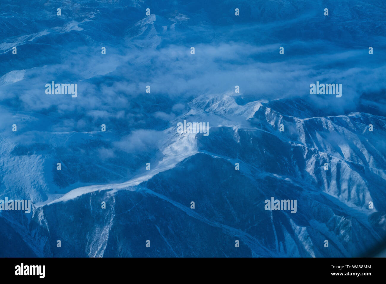 Gansu province qilian mountain aerial Stock Photo