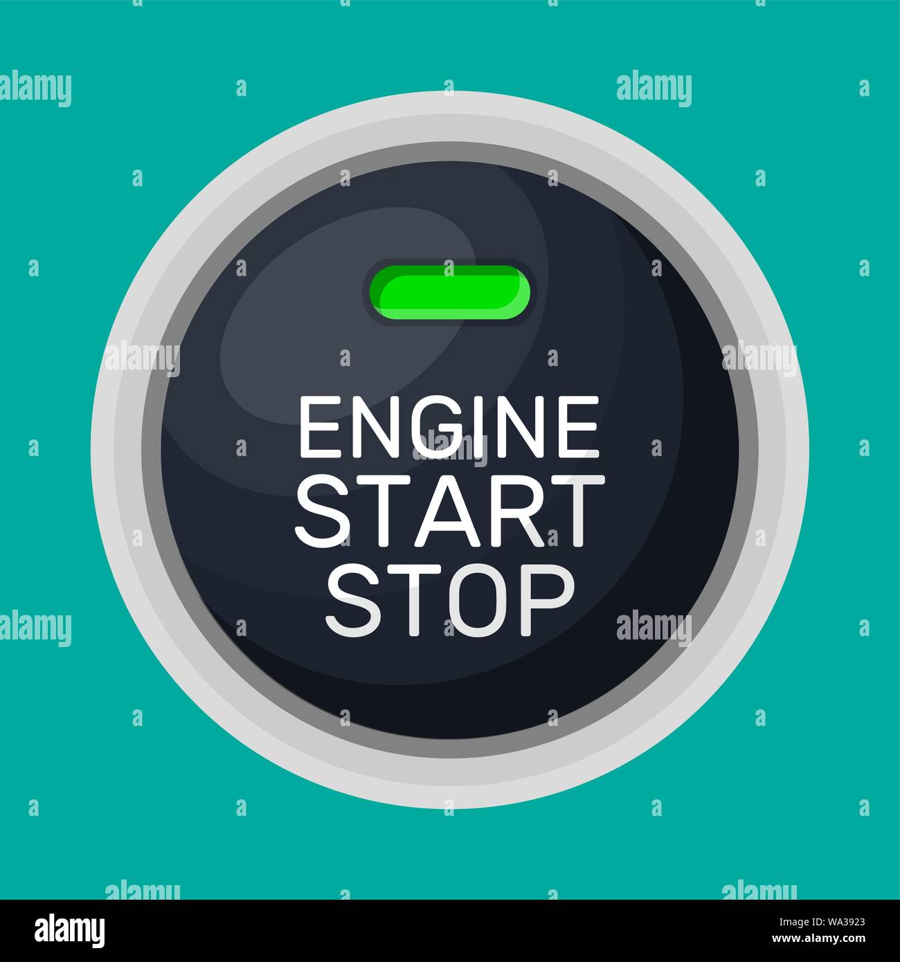 Engine start and stop button Stock Vector Image & Art - Alamy