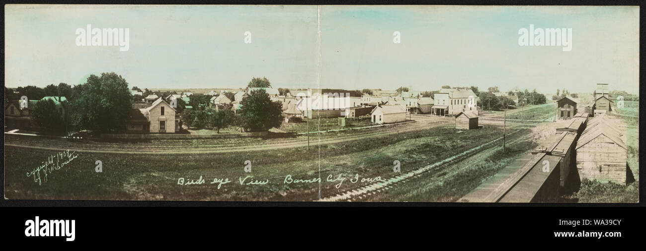 Birds eye view Barnes City, Iowa Stock Photo Alamy