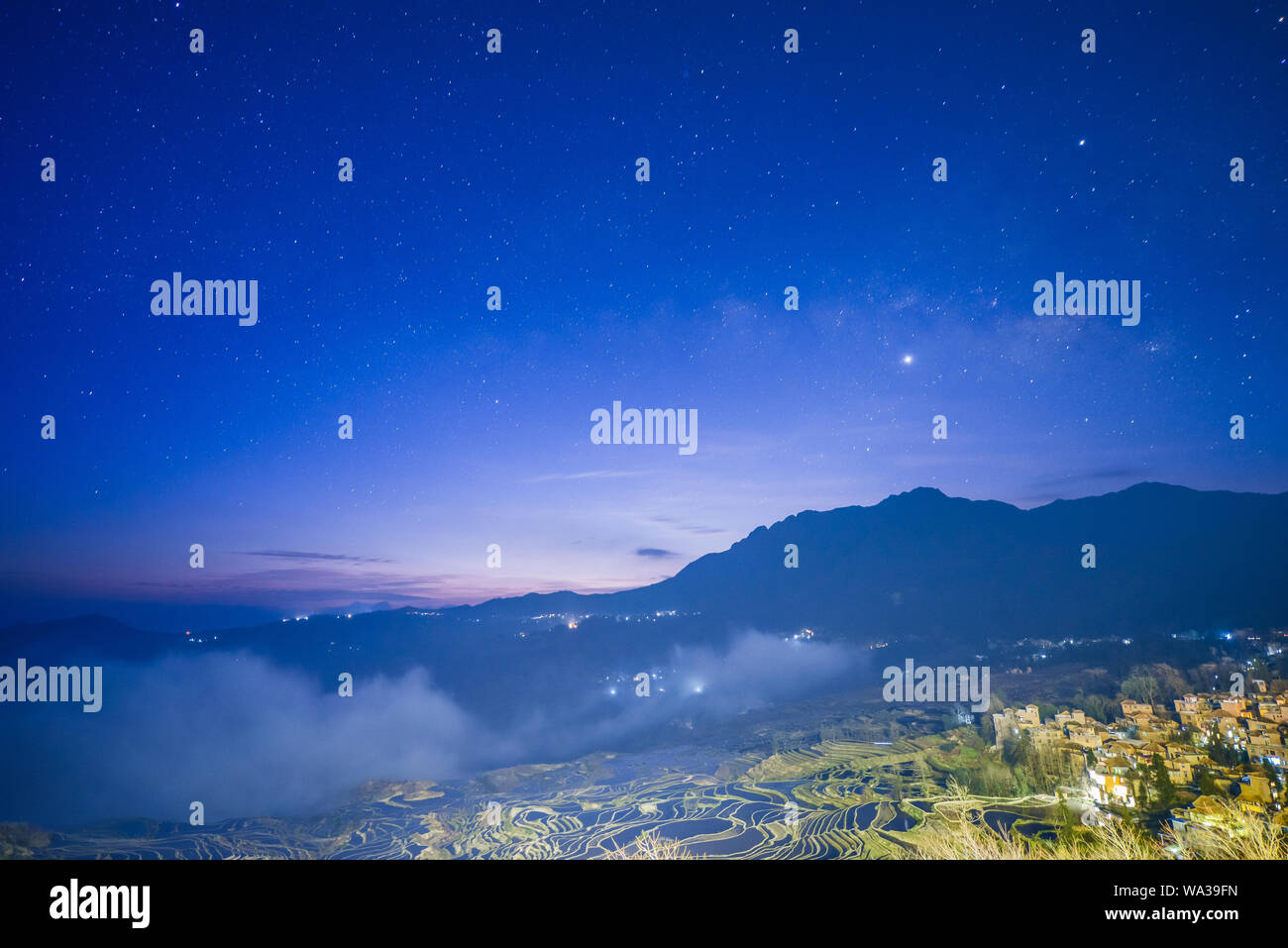 Yuan Yang terraces Stock Photo