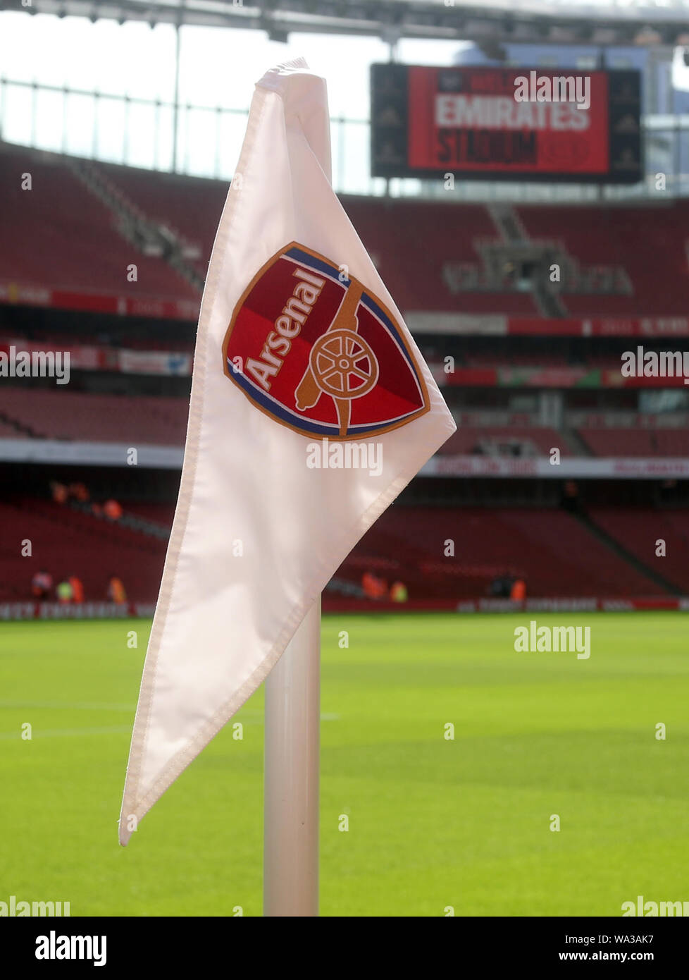 A general view of a corner flag at The Emirates Stadium, London Stock