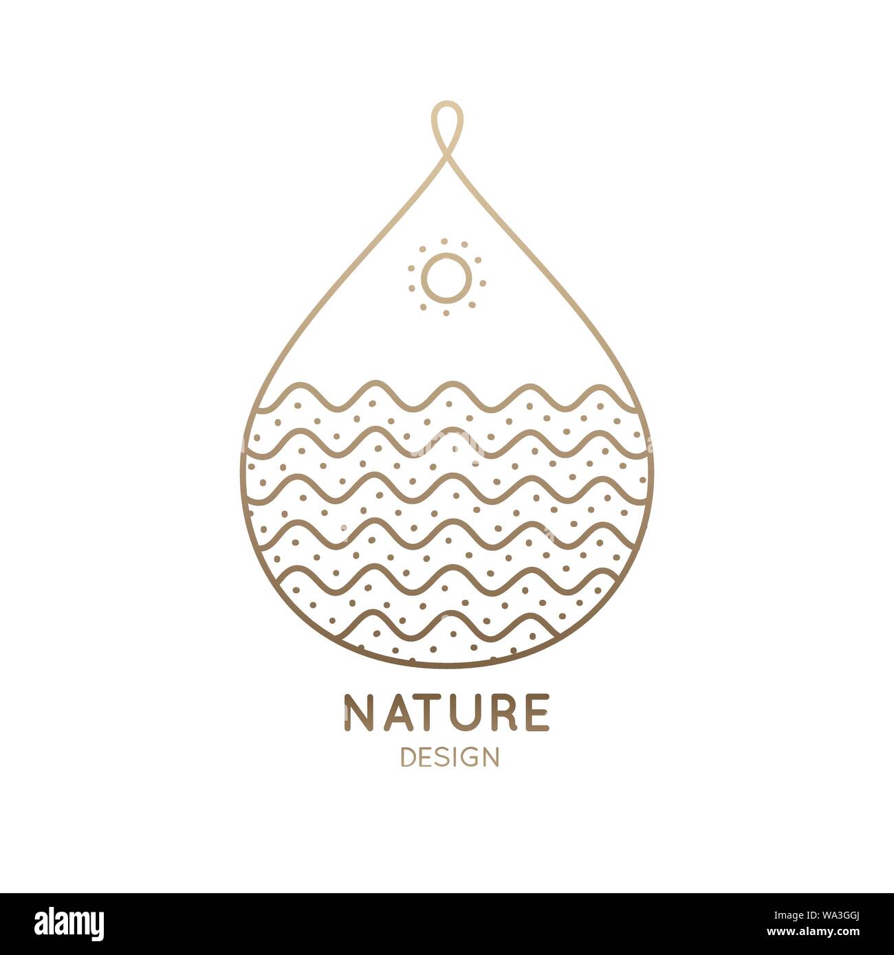 Logo drop nature Stock Vector