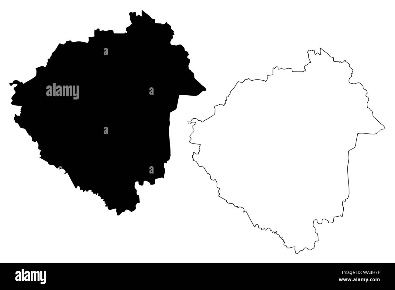 Zala County (Hungary, Hungarian counties) map vector illustration, scribble sketch Zala map Stock Vector