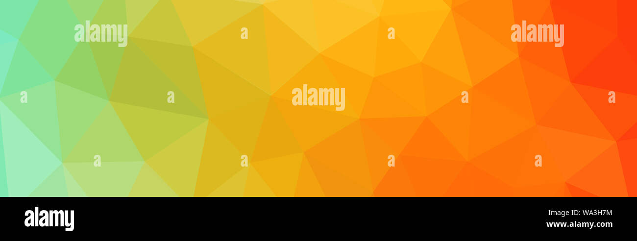 Abstract Gradient Low Poly Banner, triangular style illustration Stock Photo
