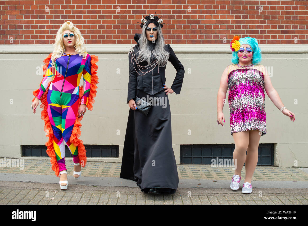 (left to right) Arina Fox, Tatty Bouffant and Ginnie Dafuq attending ...
