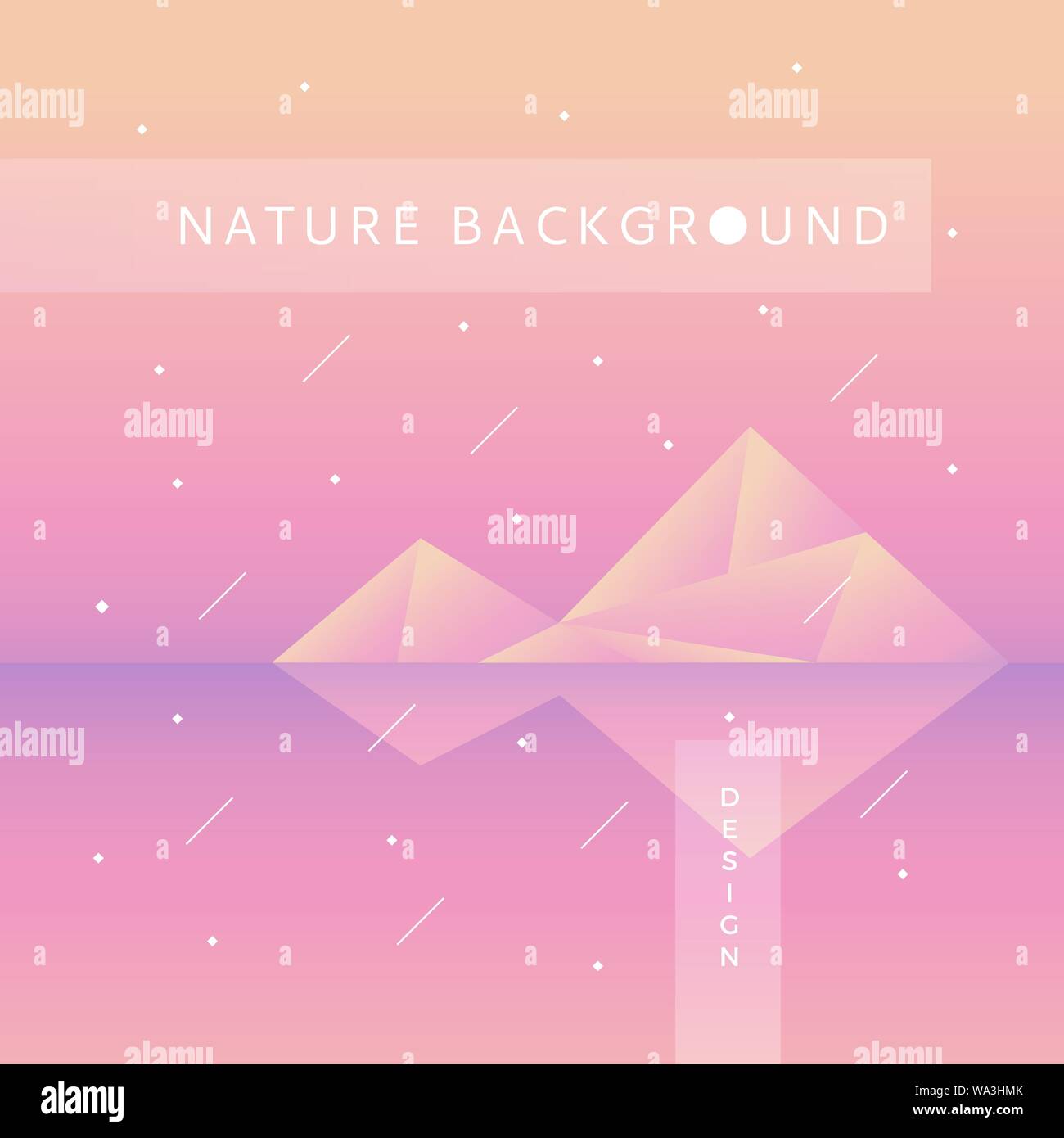 Nature poligonal background Stock Vector