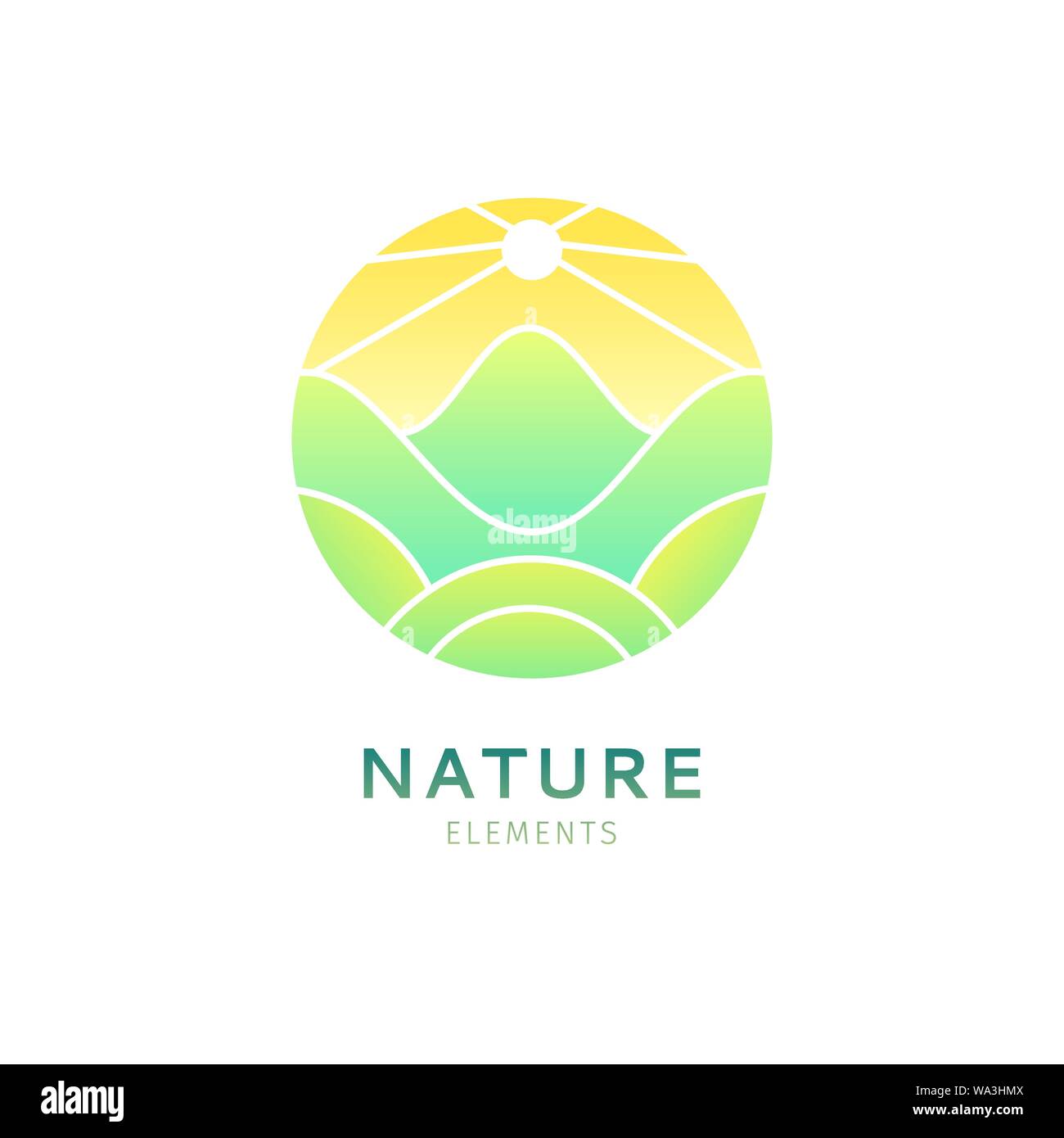 Logo mountain landscape Stock Vector