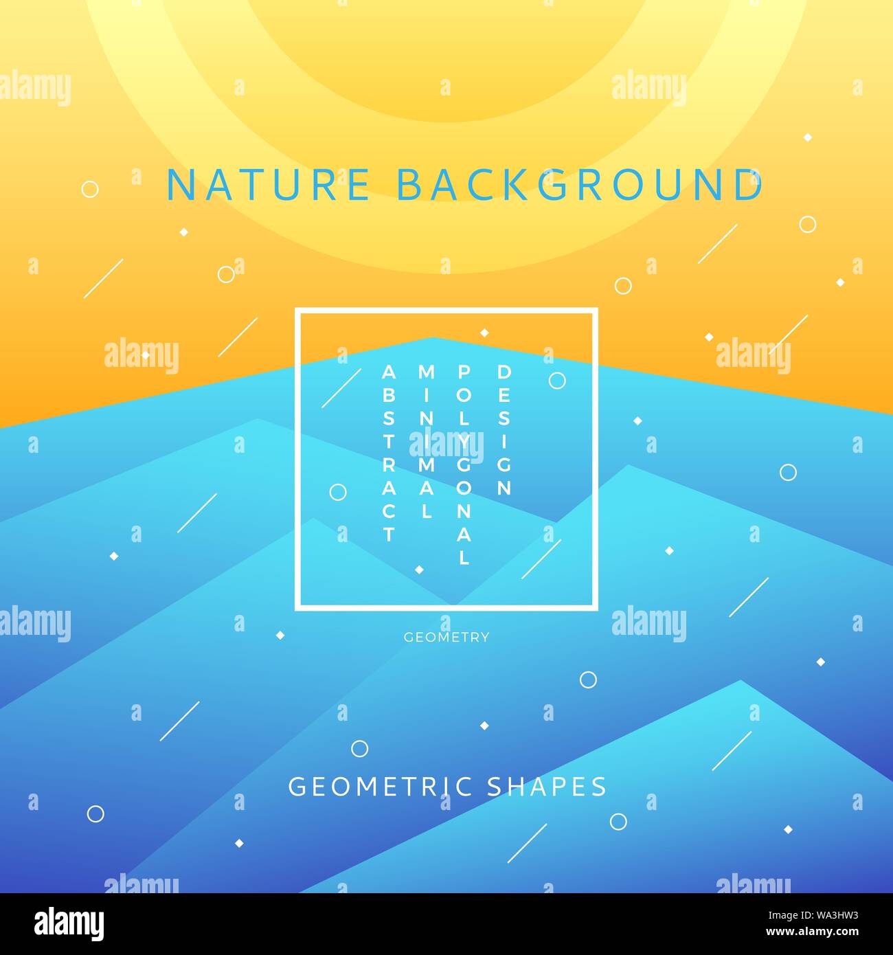 Nature poligonal background Stock Vector
