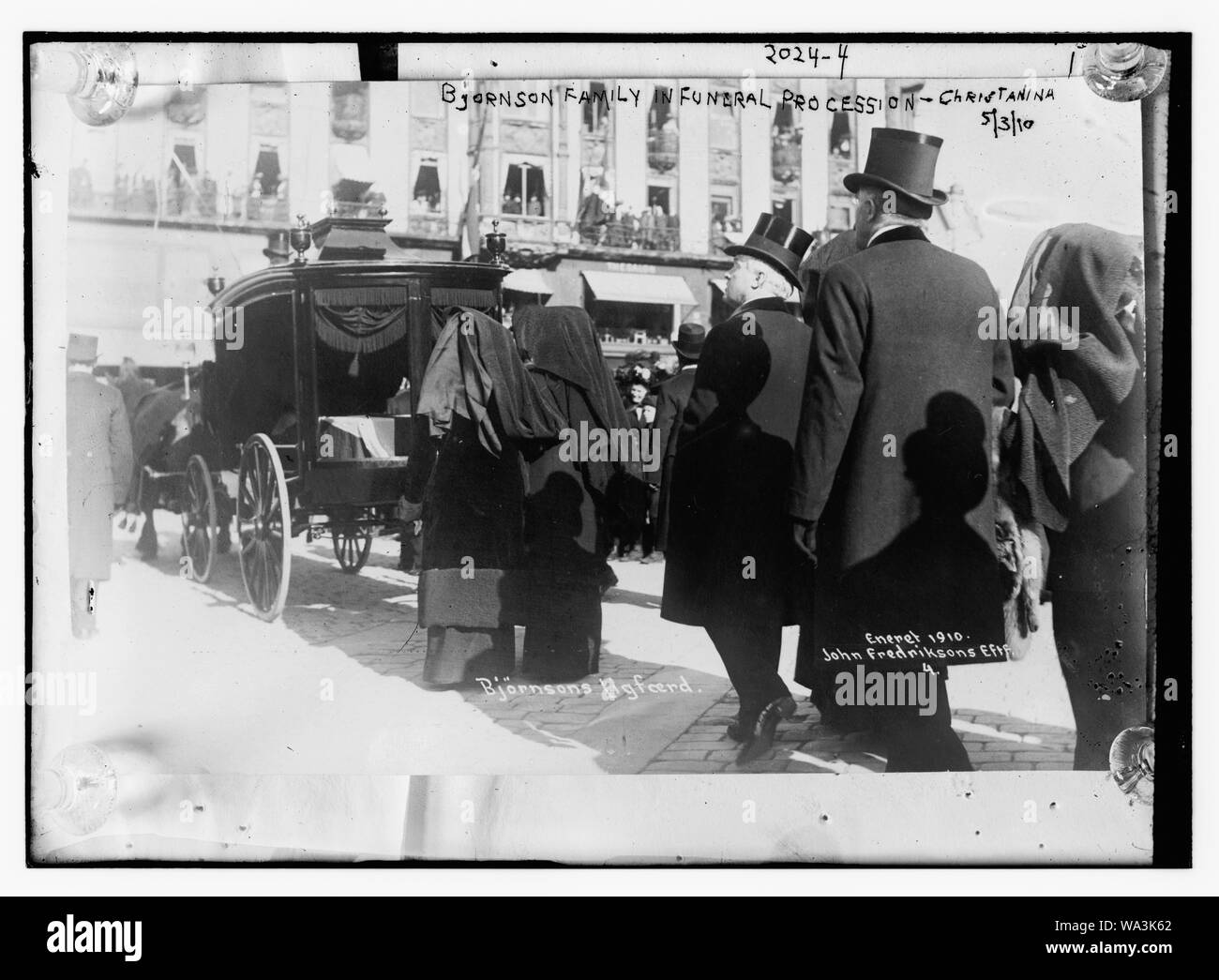 Bjornson family in funeral procession Christiania Stock Photo Alamy