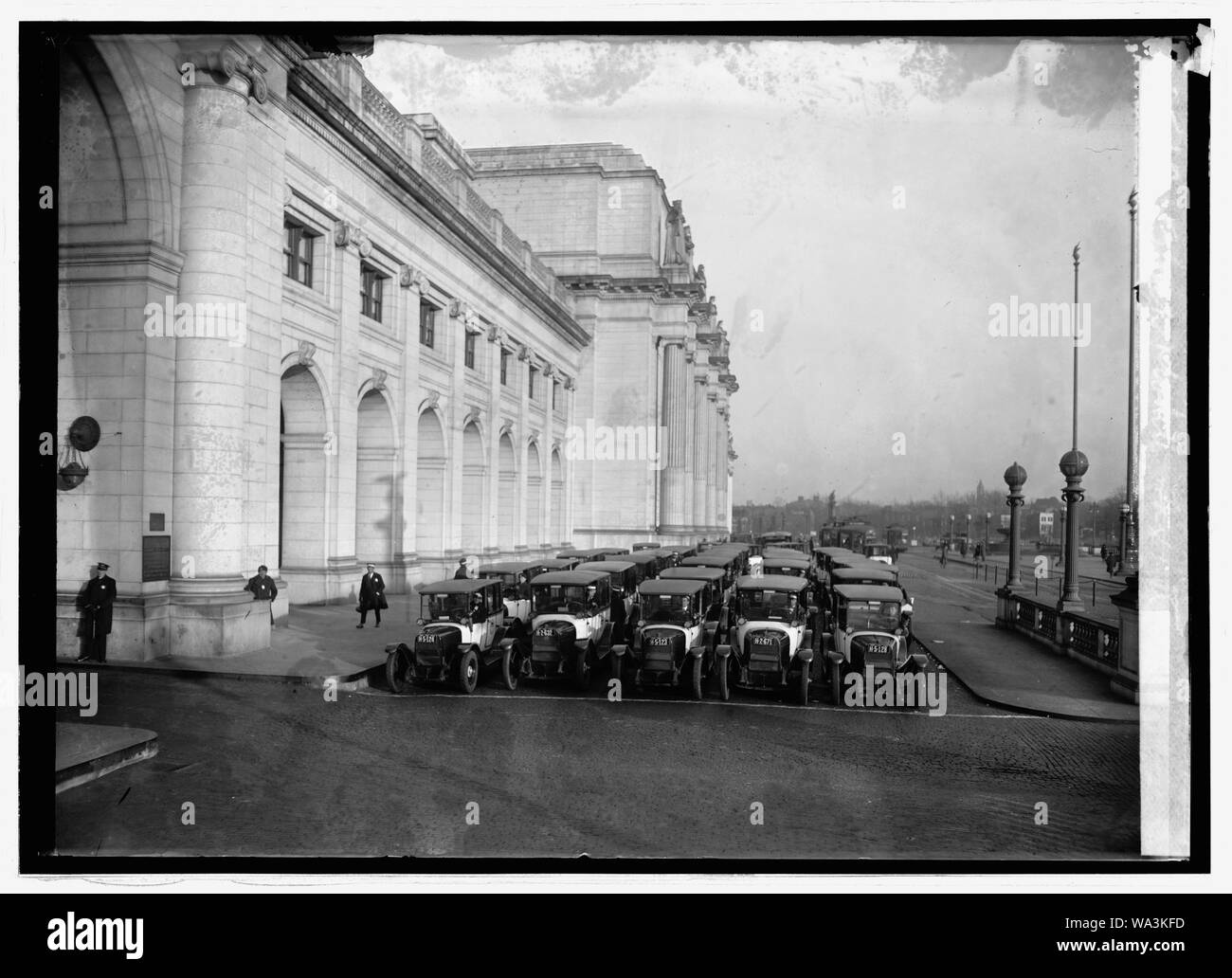 Black and White Taxi Co. Stock Photo