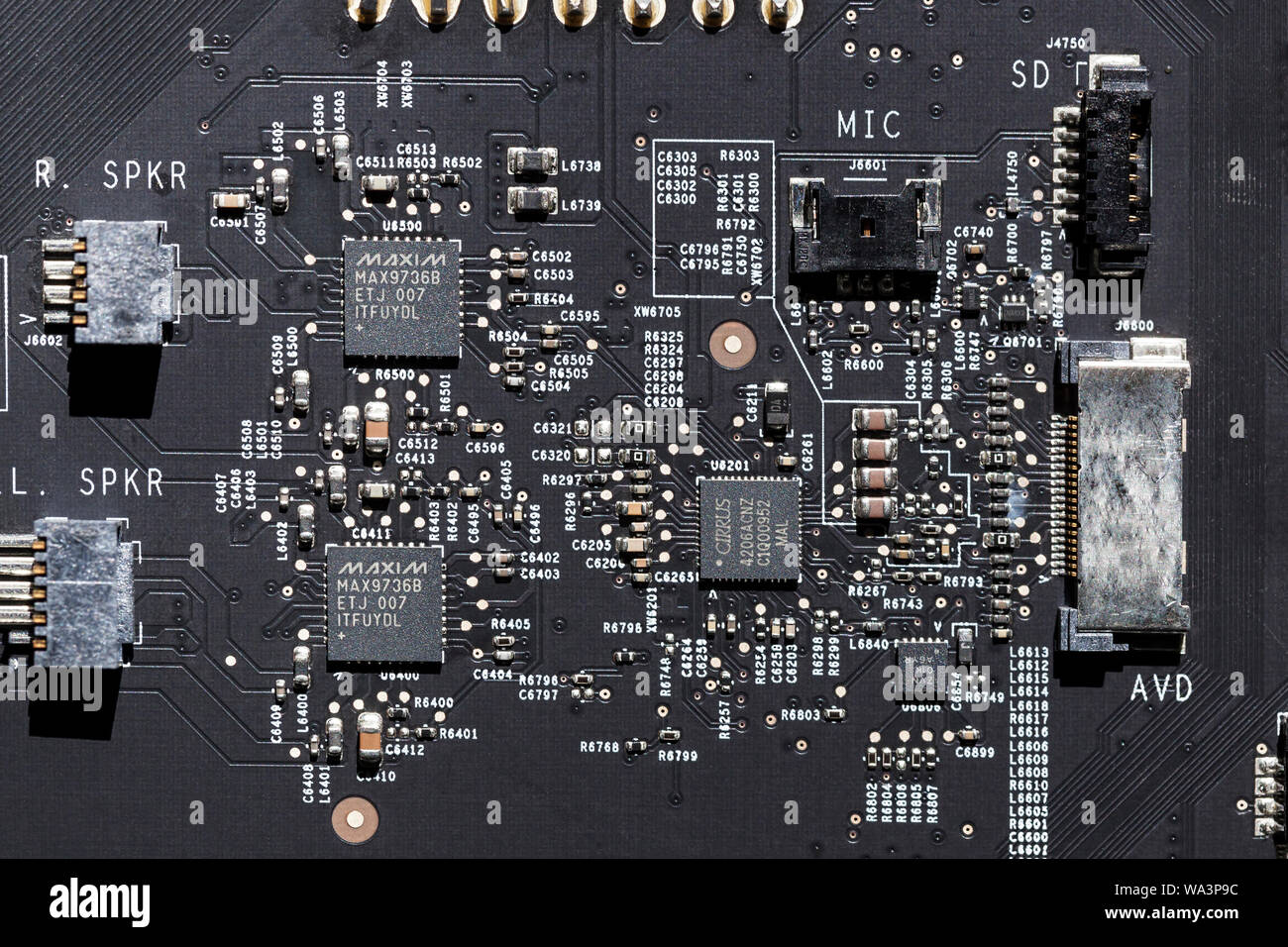 Bluebell skam miles Computer board hardware motherboard microelectronics Server CPU chip  semiconductor circuit core technology background or texture with processors  conce Stock Photo - Alamy