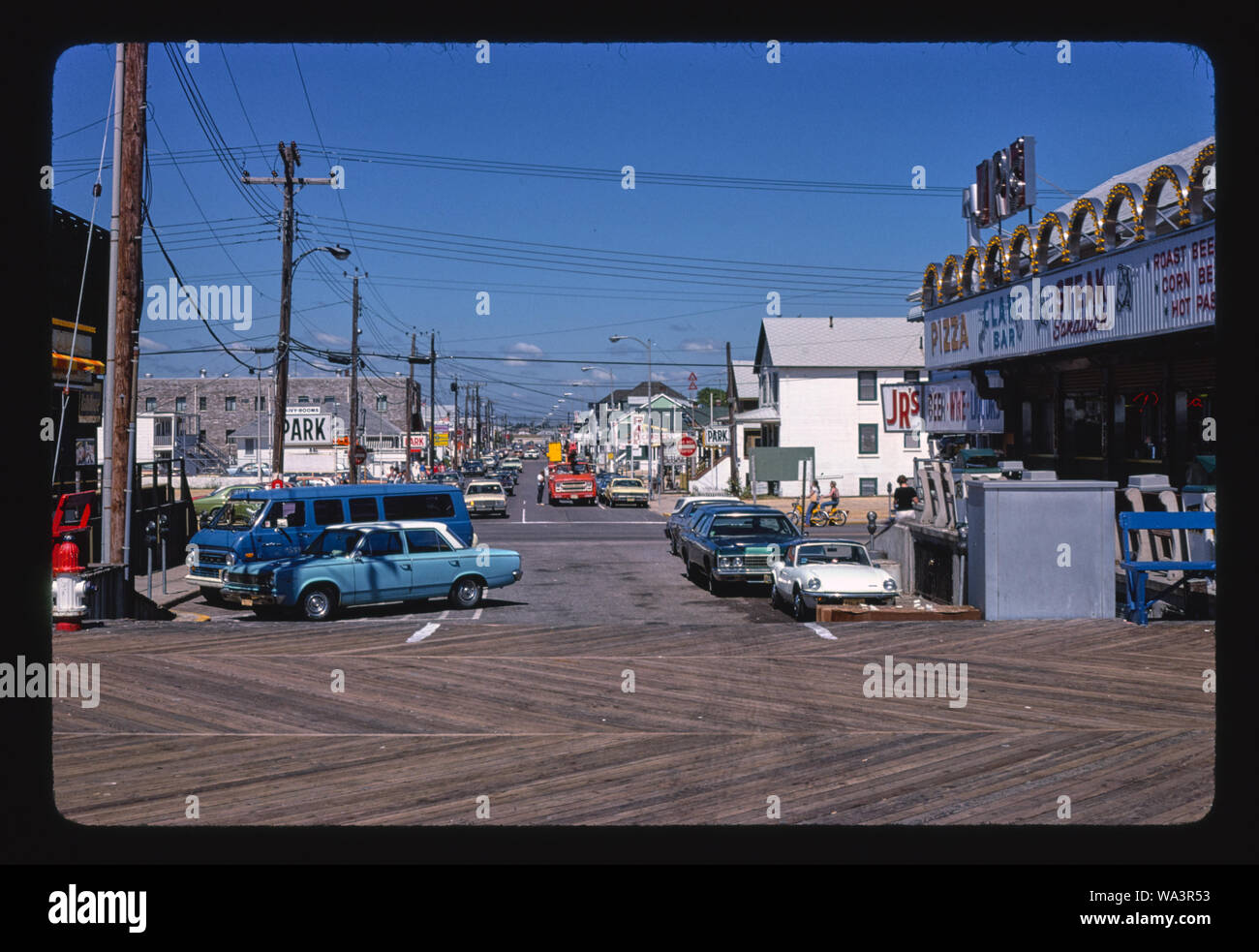 Boardwalk street, Seaside Heights, New Jersey Stock Photo
