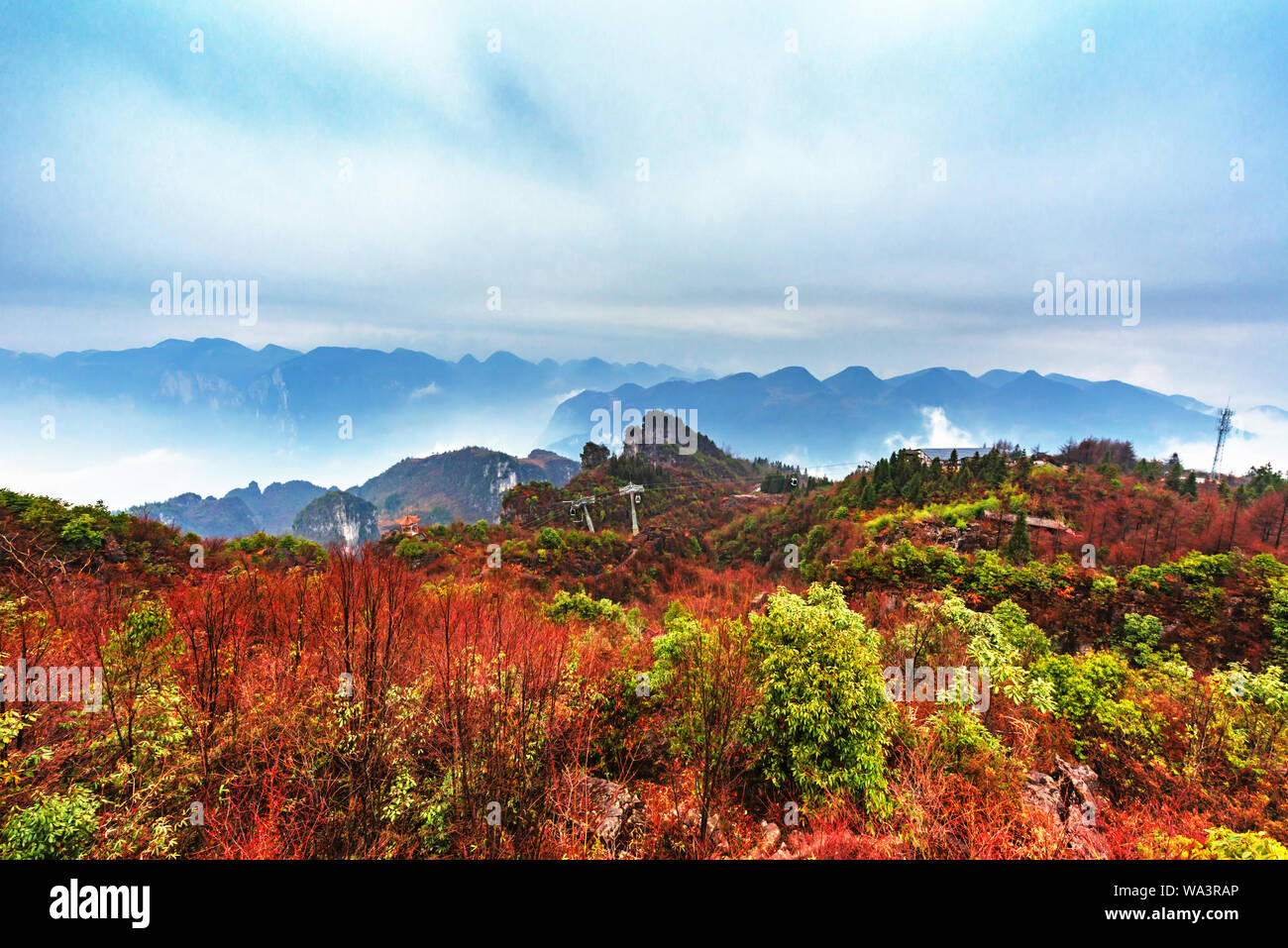 Hubei enshi grand canyon scenery Stock Photo