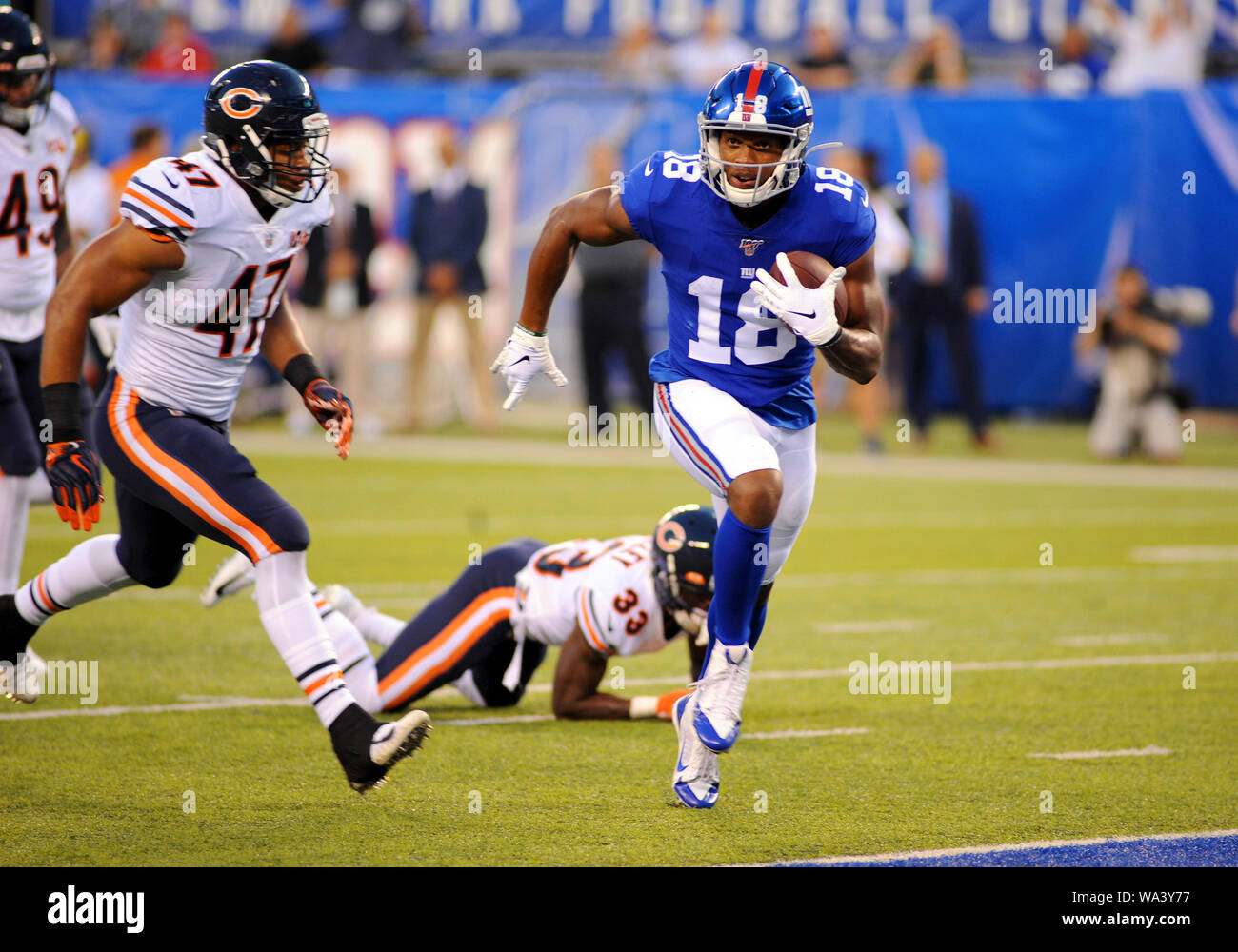 August 16, 2019, New York Giants wide receiver Bennie Fowler (18