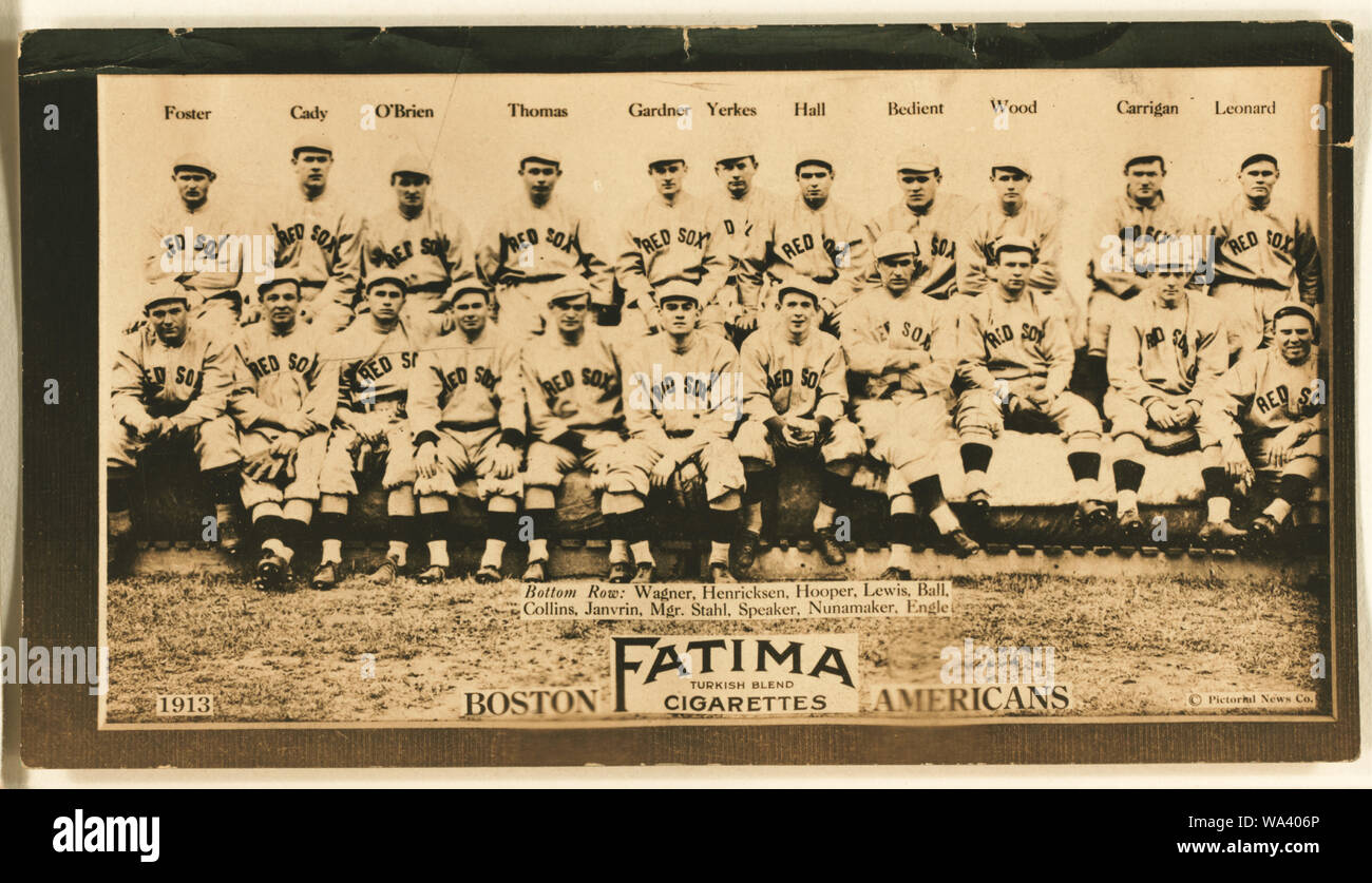 Boston Red Sox, baseball card portrait Stock Photo