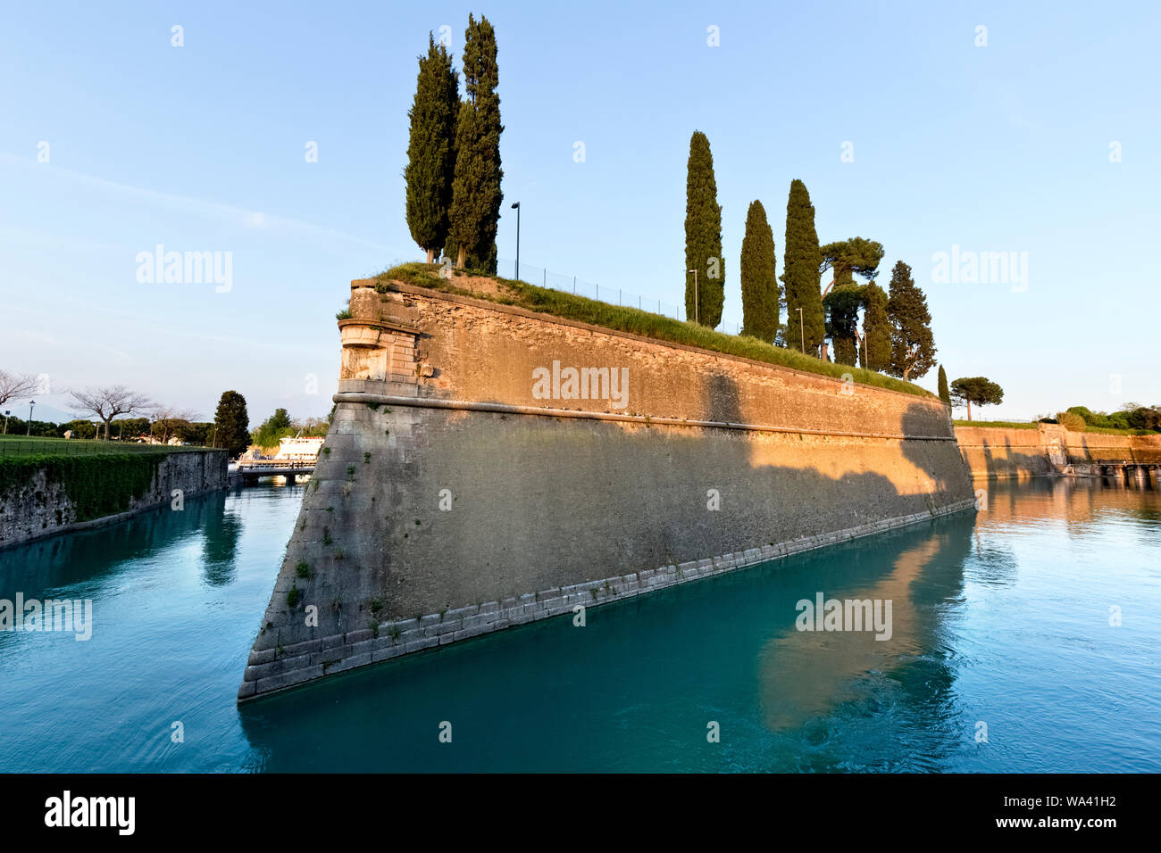 The fortress of Peschiera del Garda was built by the Republic of Venice: today it is a UNESCO World Heritage Site. Verona province, Veneto, Italy. Stock Photo