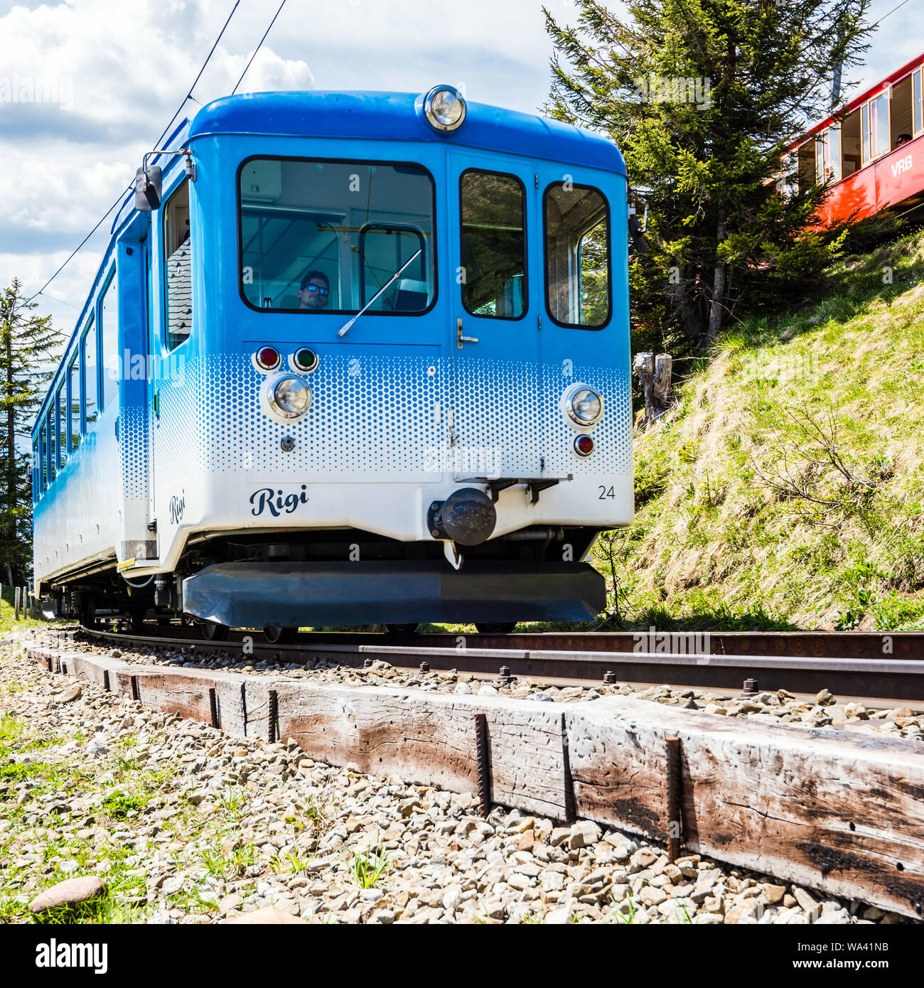 The train to the top of mount Rigi, Switzerland Stock Photo - Alamy