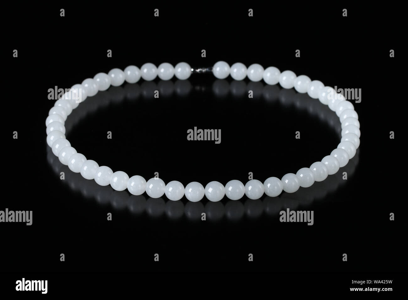 Hetian suet white jade necklace Stock Photo Alamy