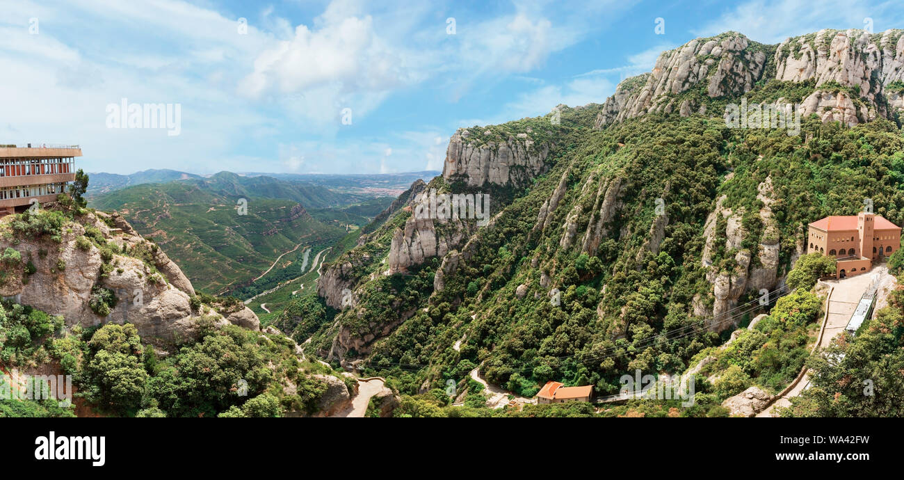 beautiful mountains of Montserrat in Spain landscape Stock Photo - Alamy
