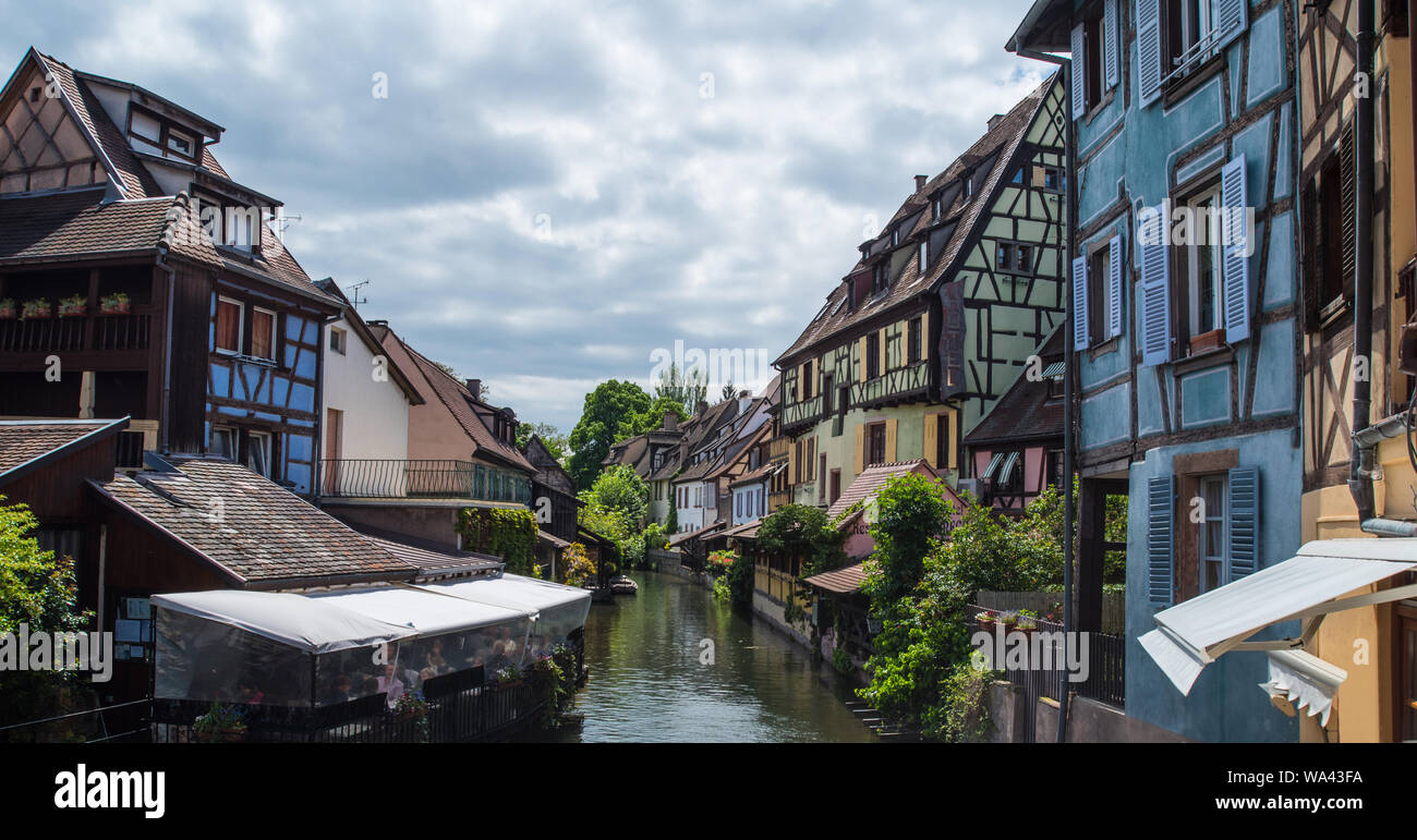 Canal du Logelbach in 'Little Venice' in Colma, France Stock Photo