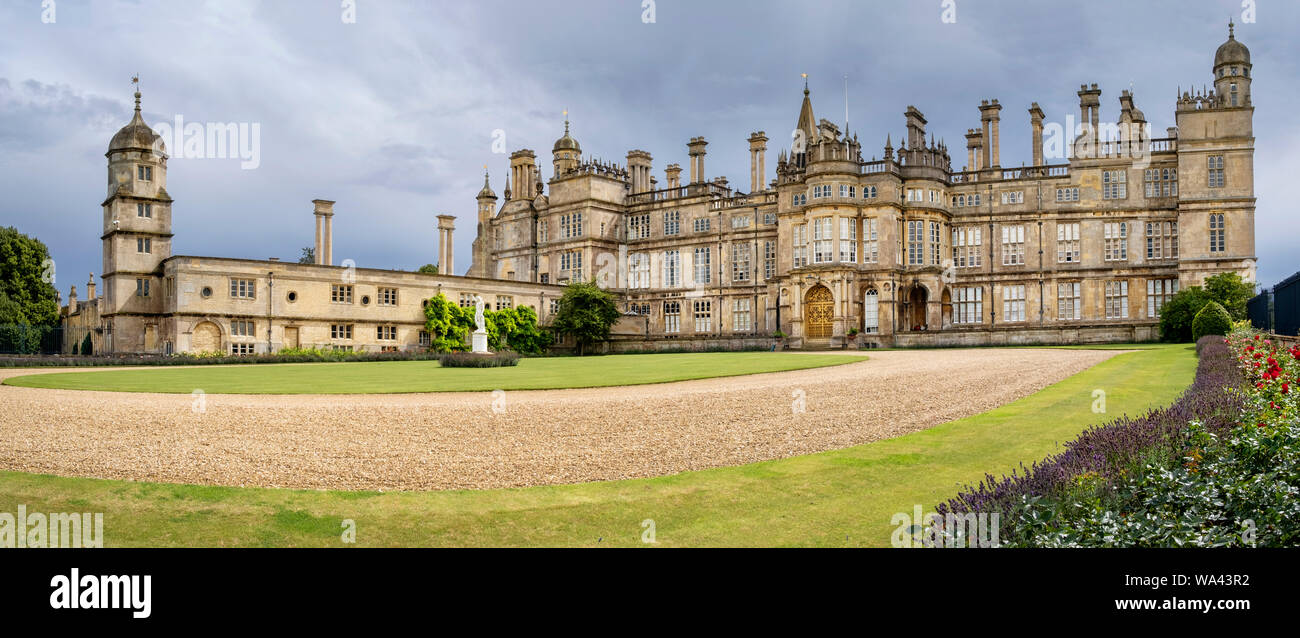 Burghley House a major English Country House & stately home originally built for Elizabethan statesman Sir William Cecil Stock Photo
