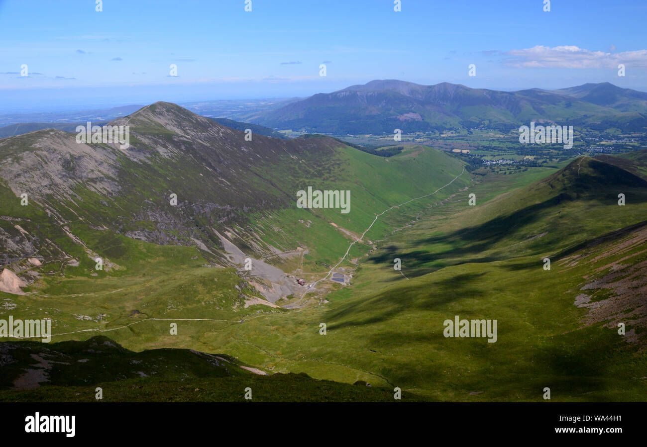 The Coledale Valley, Grisedale Pike, Force Crag Mine and Braithwaite ...