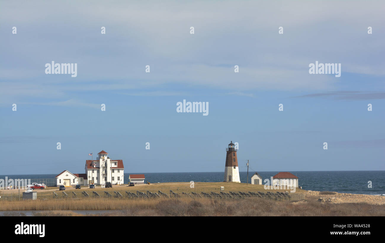 Point Judith Lighthouse in Rhode Island Stock Photo Alamy