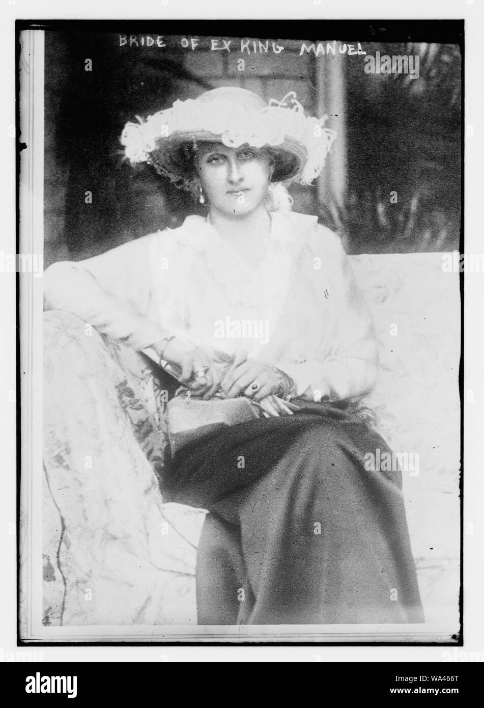 Bride of ex king Manuel Stock Photo