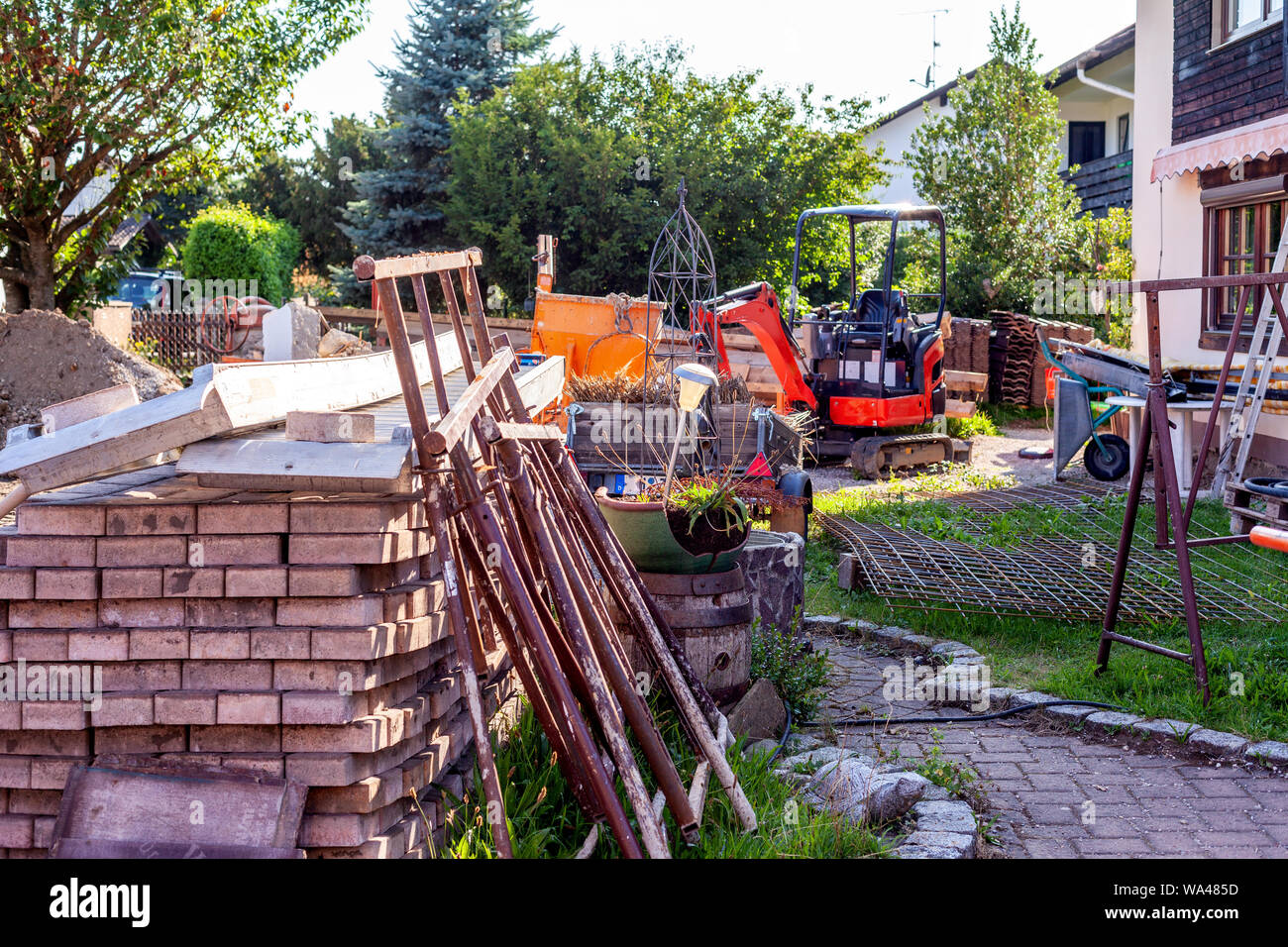 Warehouse of a construction site Stock Photo