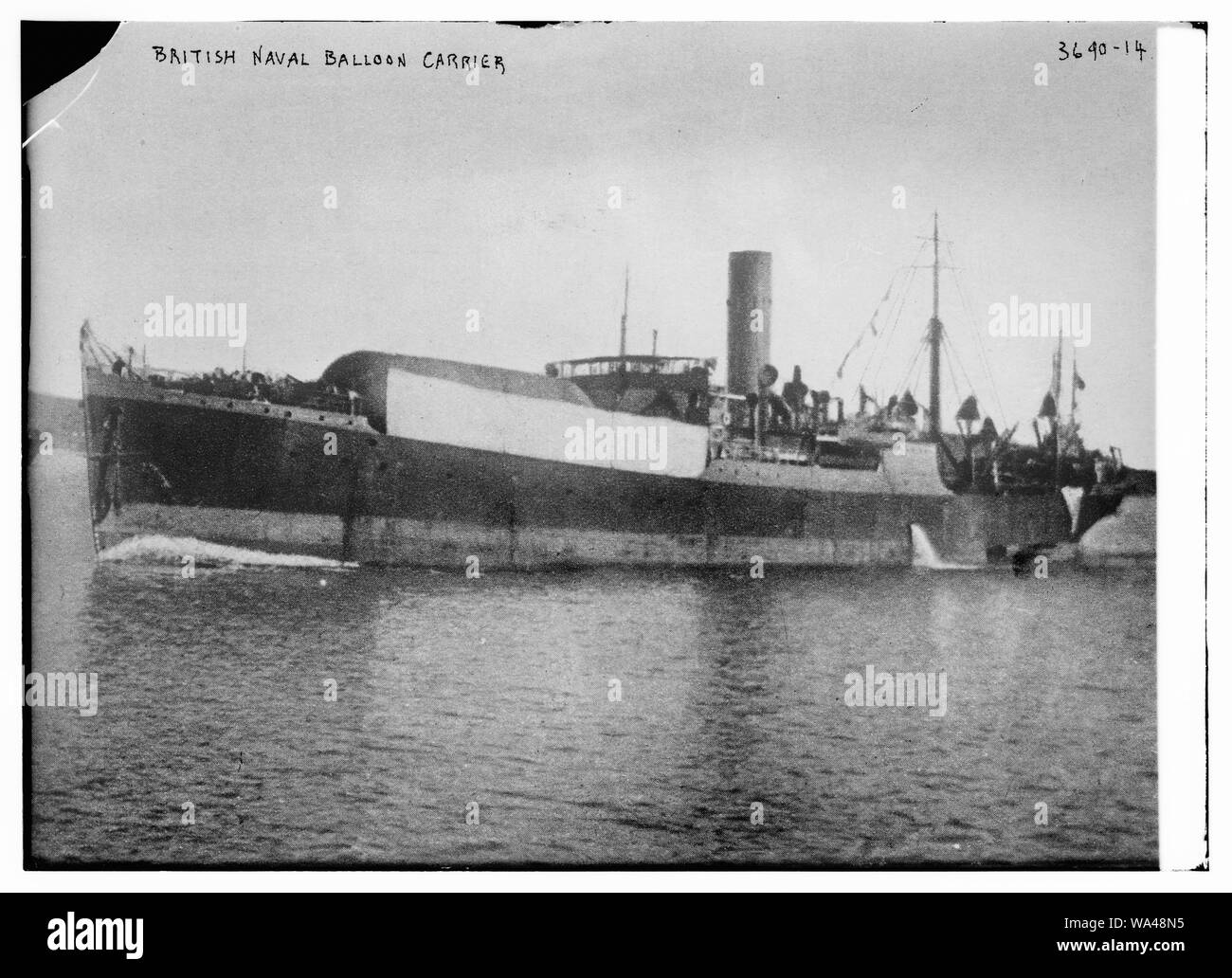 British Naval Balloon Carrier Stock Photo
