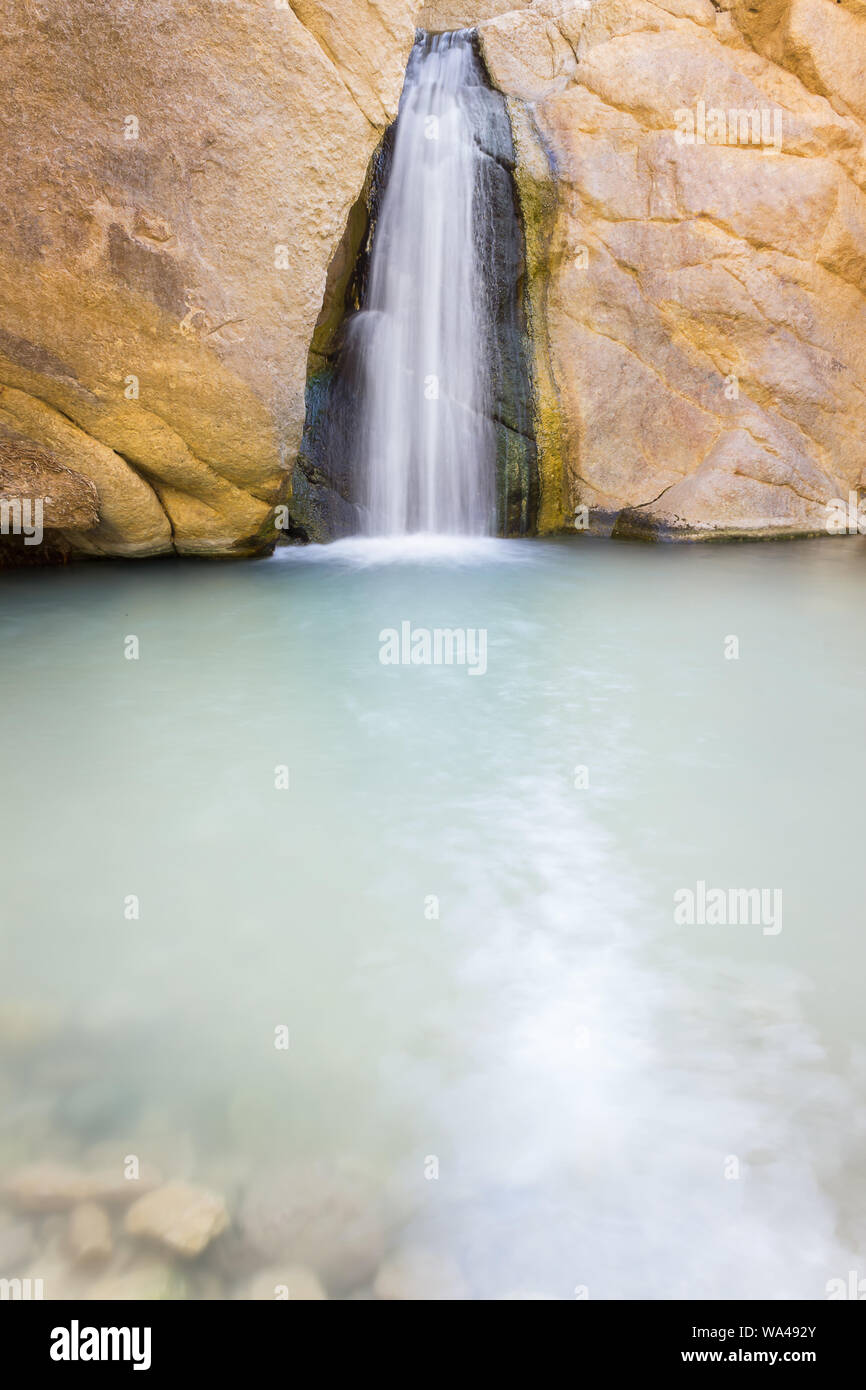 Beautiful Iconic Sahara Desert Mountain Oasis Chebika Waterfall Blue 