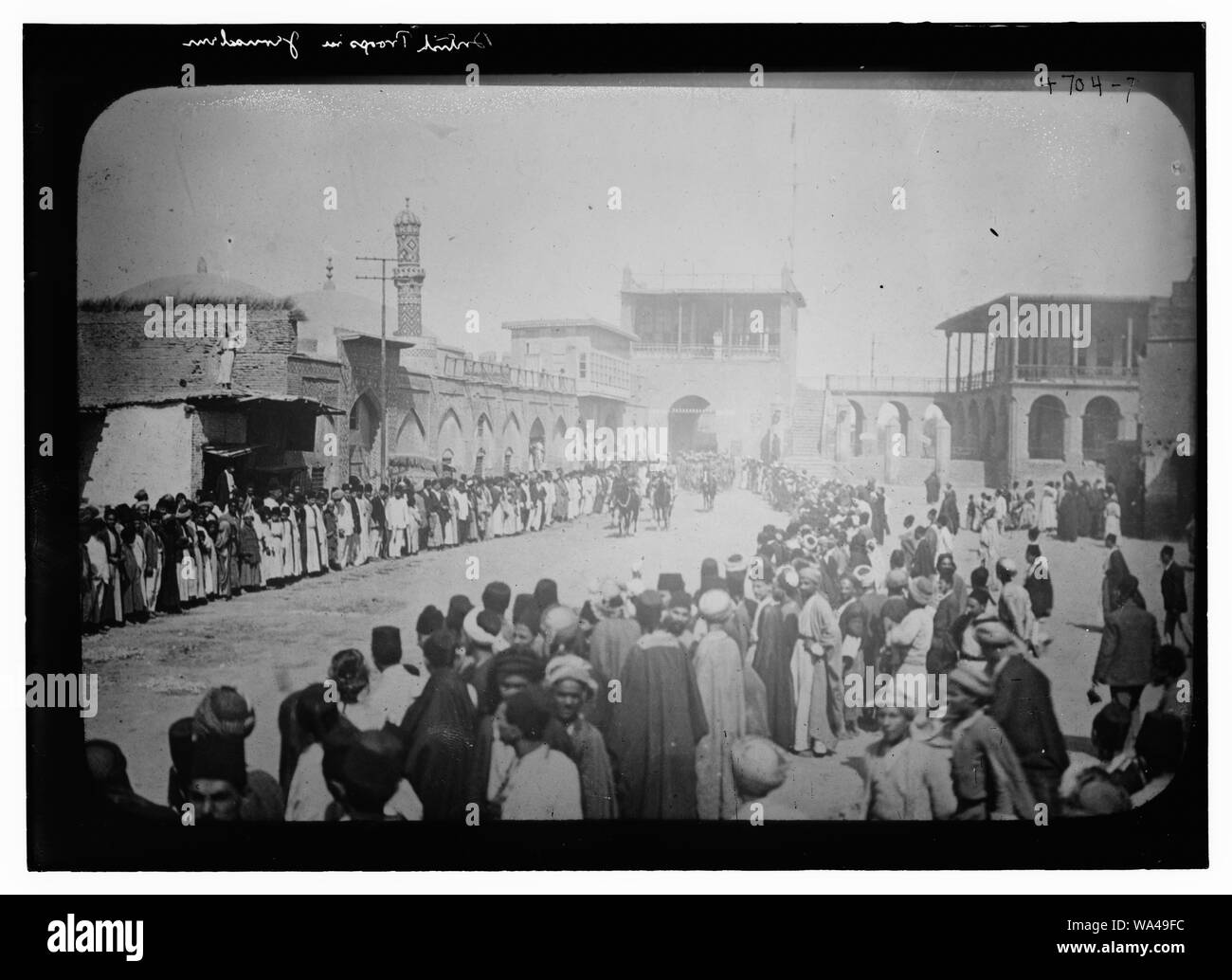 British troops in Baghdad, Iraq on March 11, 1917 during World War I