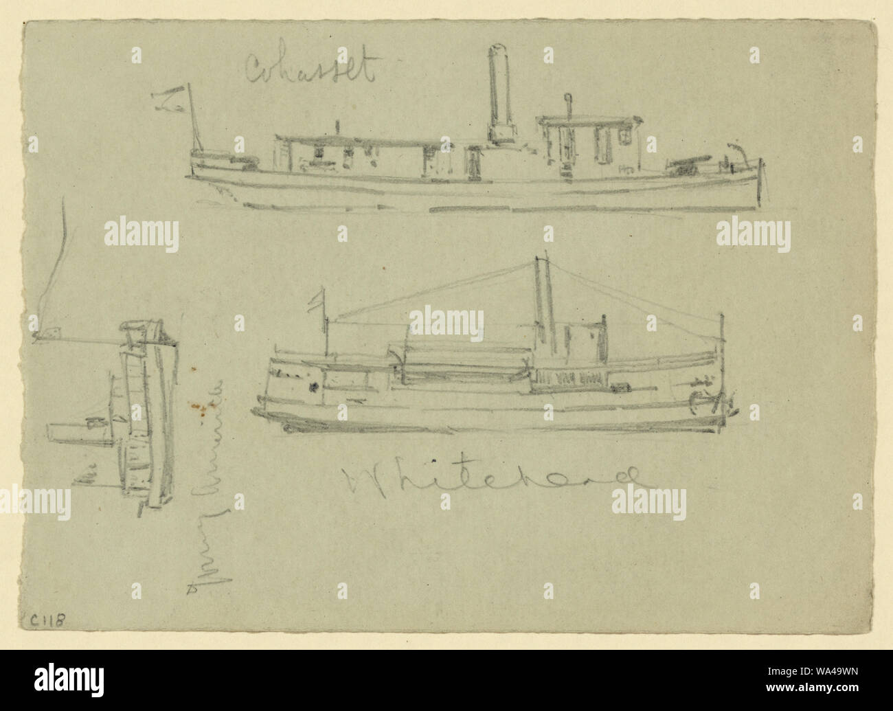 Broadside views of the Whitehead, Cohasset, and Young America Stock