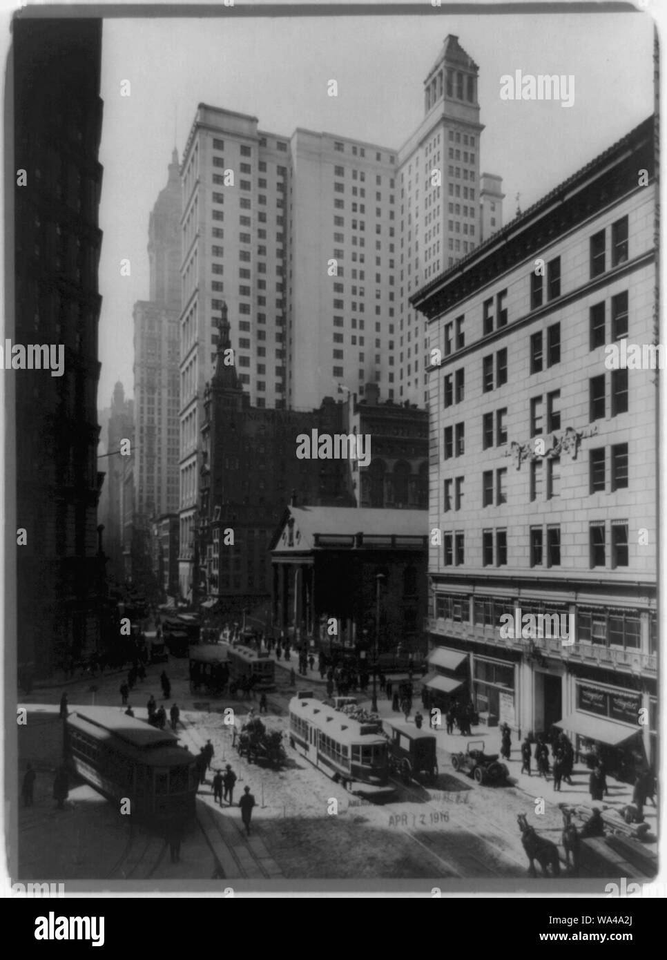 Broadway south from Astor Building, New York City] / American Studio, N ...