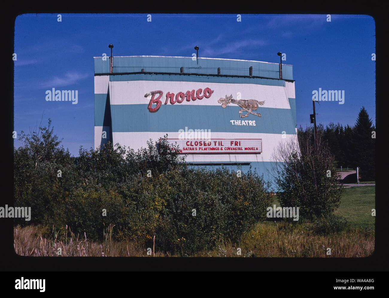 Bronco Drivein Theater, Route 2, Bemidji, Minnesota Stock Photo Alamy