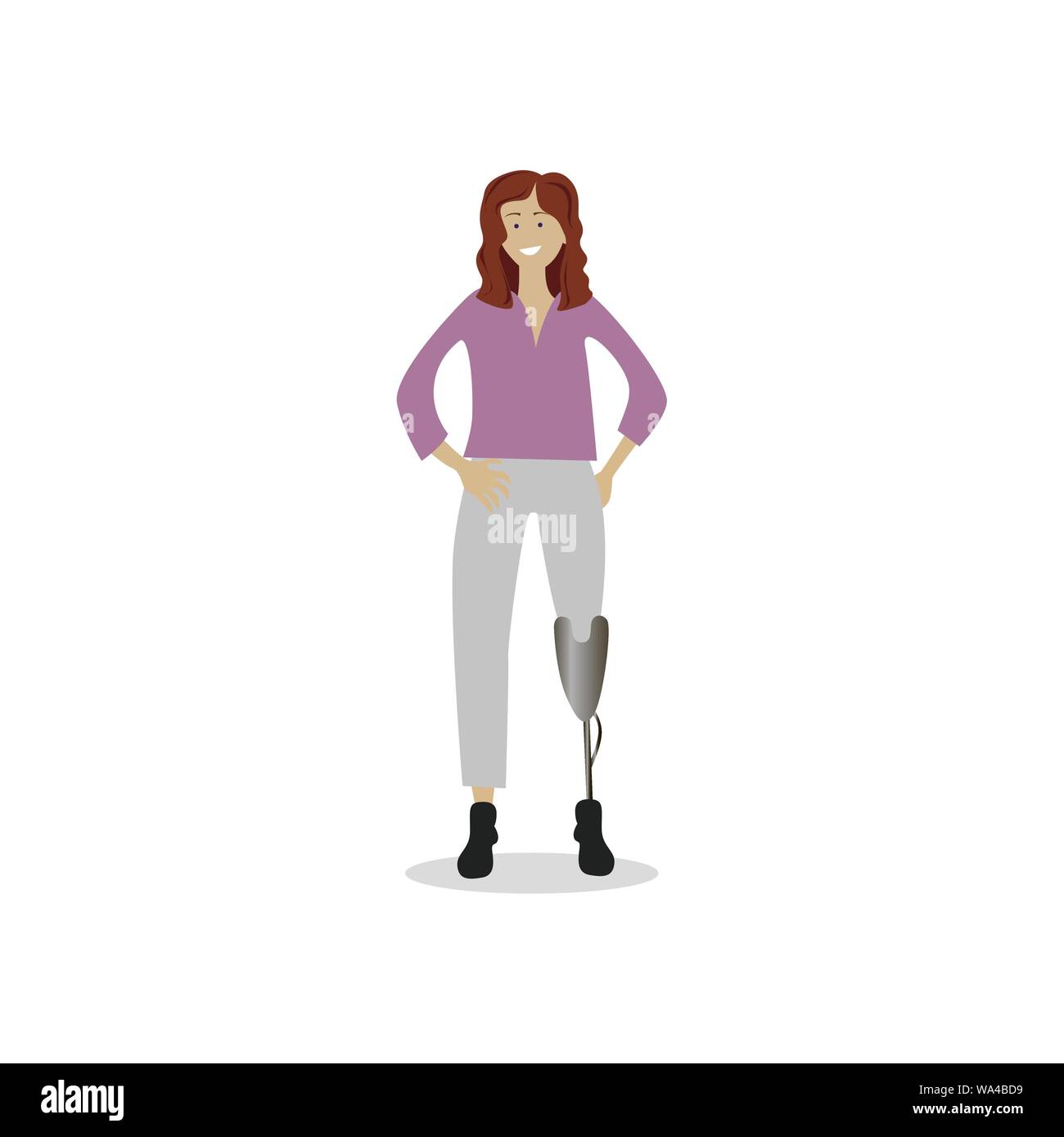 Beautiful woman with prosthesis leg Stock Photo by oneinchpunchphotos