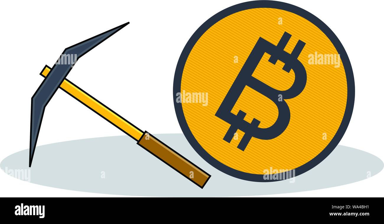 pickaxe bitcoin mining crypto currency theme vector art illustration Stock  Vector Image & Art - Alamy