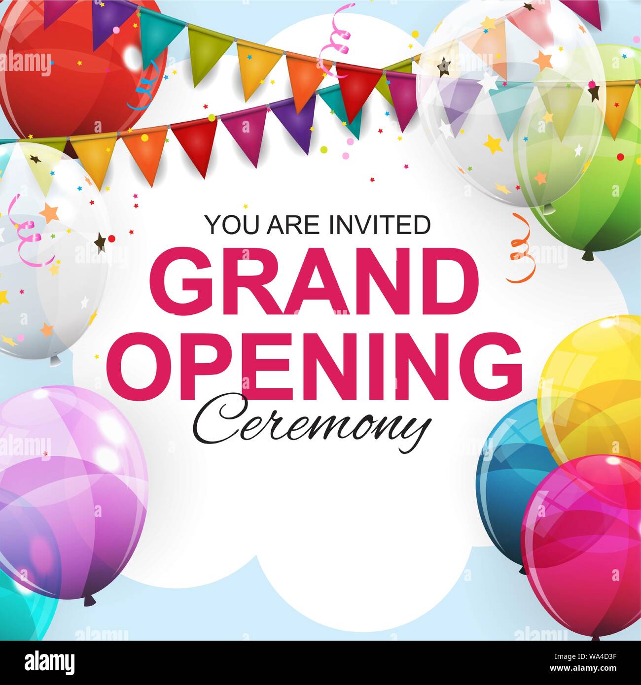 Grand Opening English Ceremony With Ballons And Confetti Background, Grand  Opening, Ballons, Background Background Image And Wallpaper for Free  Download