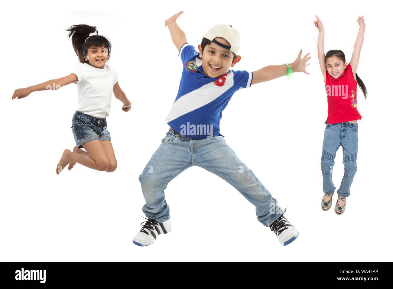 Jumping kids hi-res stock photography and images - Alamy