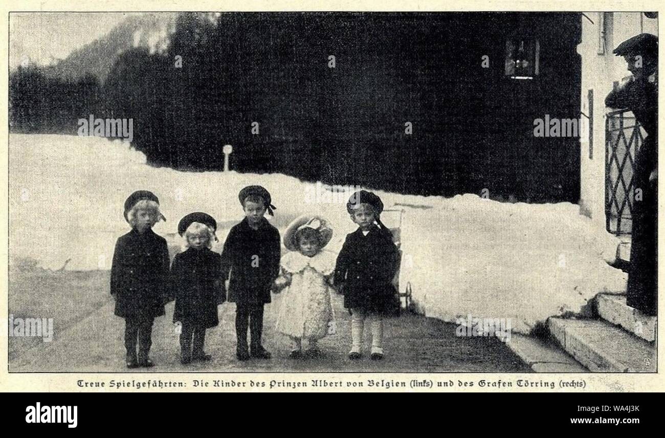 Die Kinder des Prinzen Albert von Belgien und des Grafen Toerring in Wildbad Kreuth, 1905. Stock Photo