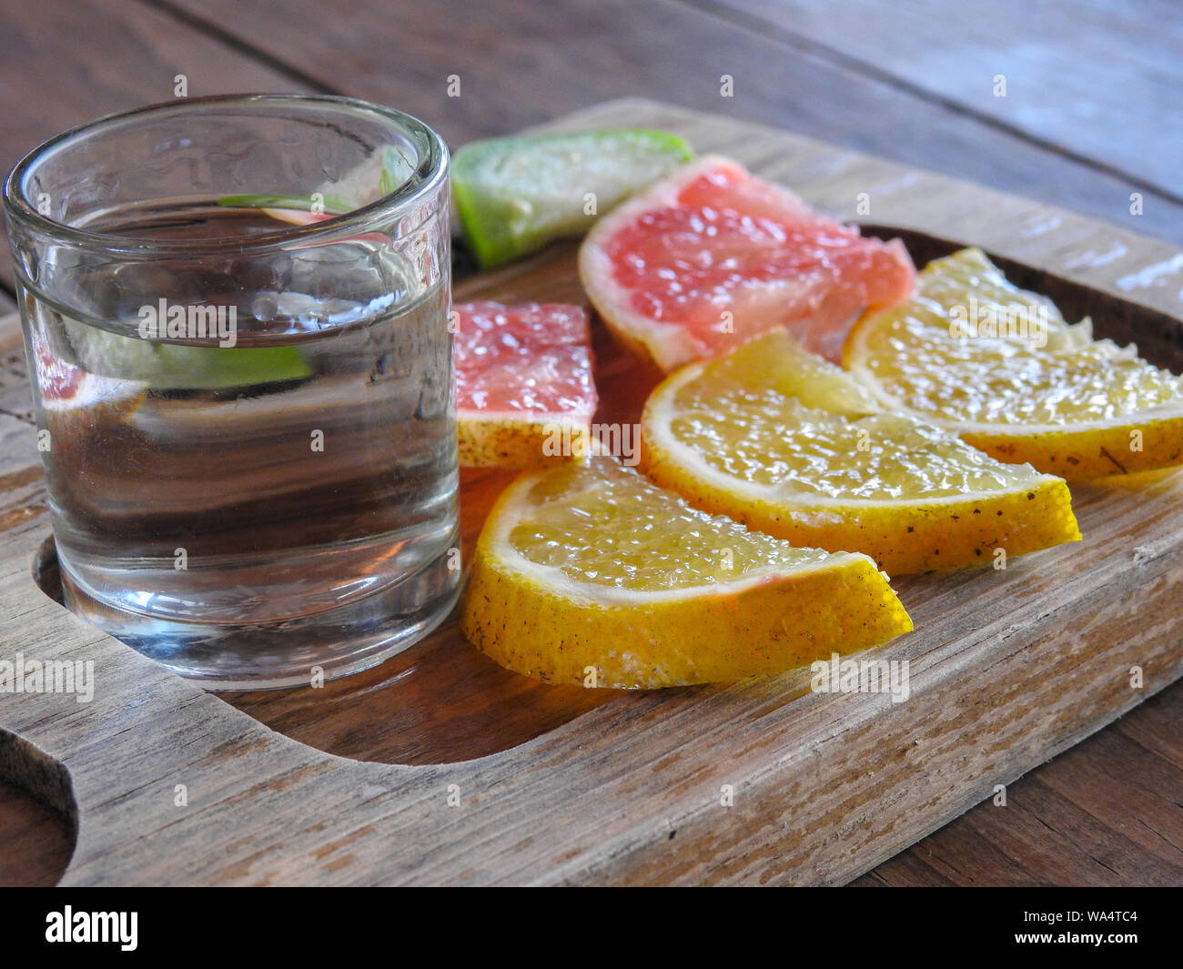 Mezcal, Mexican liquor from agave Stock Photo