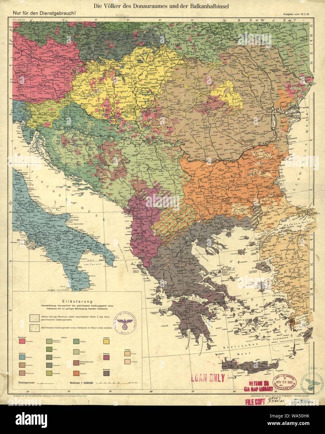 Die Völker des Donauraumes und der Balkanhalbinsel Stock Photo