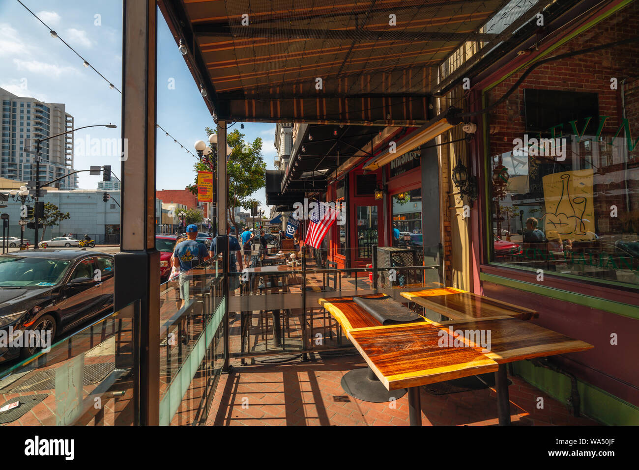 San Diego/USA - August 11, 2019. San Diego, California. Sunny Morning ...