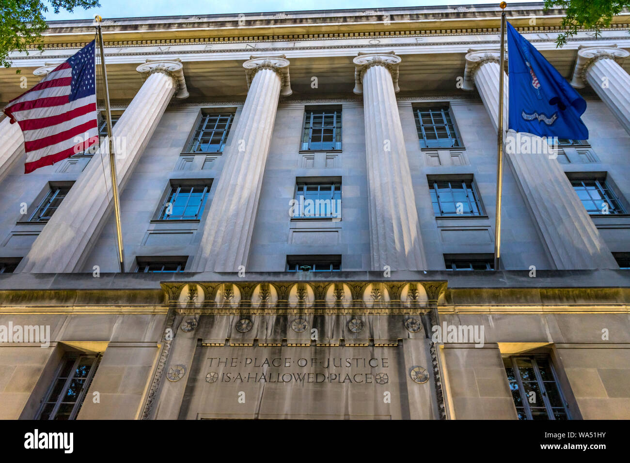 Facade Flags Robert F Kennedy Justice Department Building Pennsylvania