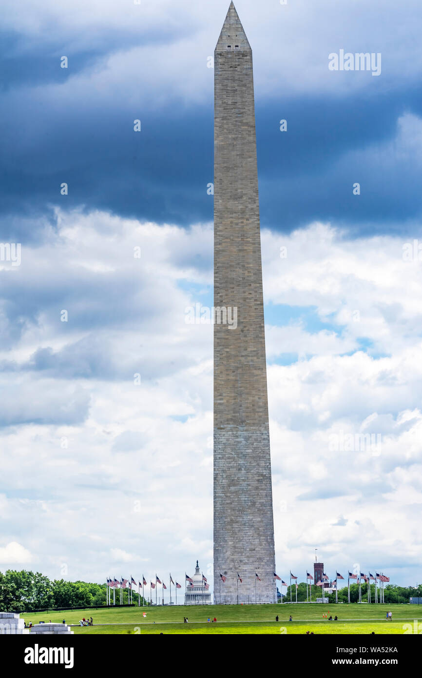 Washington Monument Capitol Hill Smithsonian Institutioin Washington DC Stock Photo