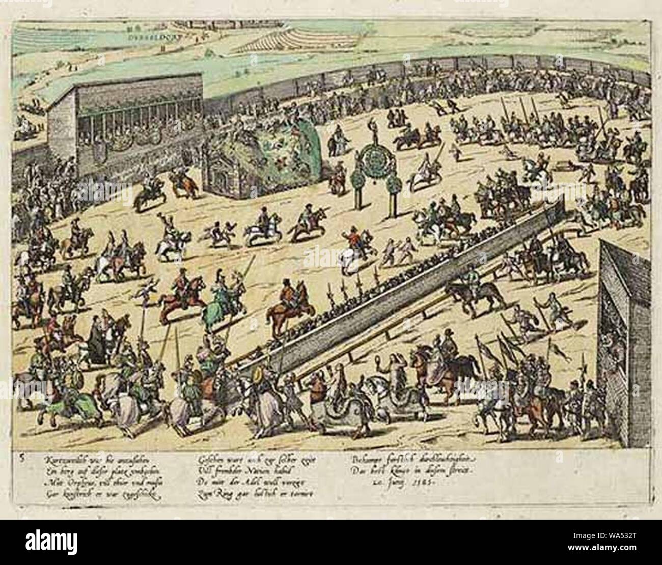 Diederich Graminaeus Hochzeit Johann Wilhelm von Jülich-Kleve-Berg + Jakobe 20. Juni 1585 in Pempelfort. Stock Photo